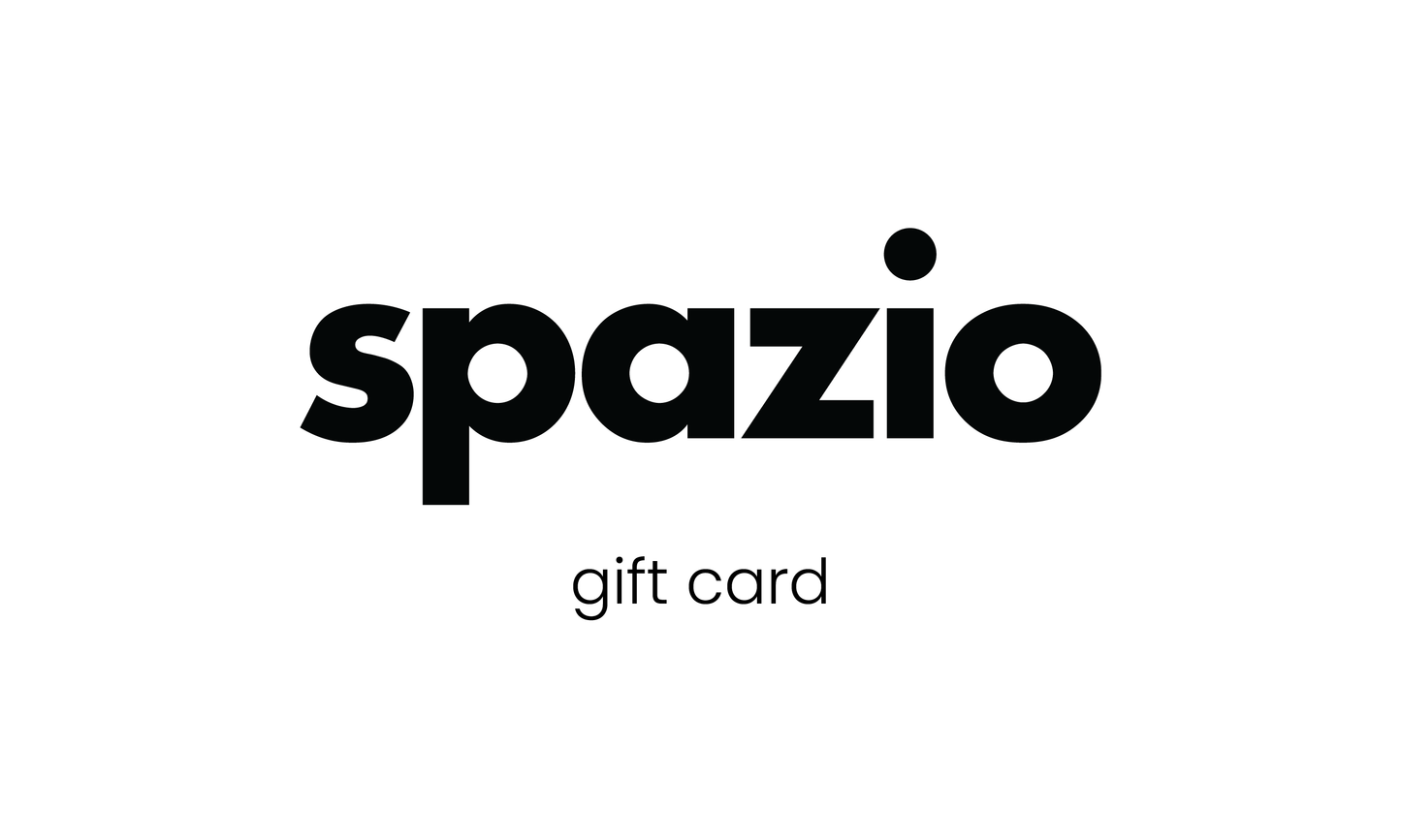 spazio gift card